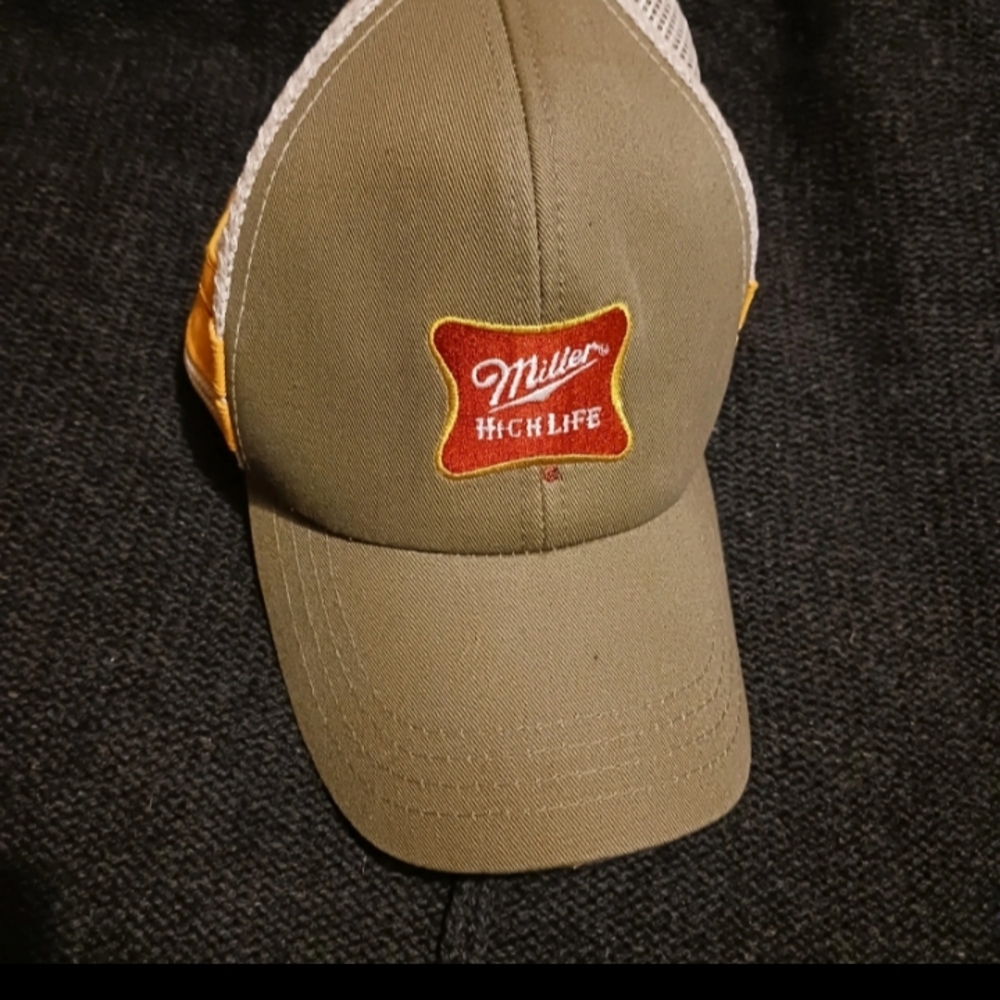 Tan and White Trucker Hat
